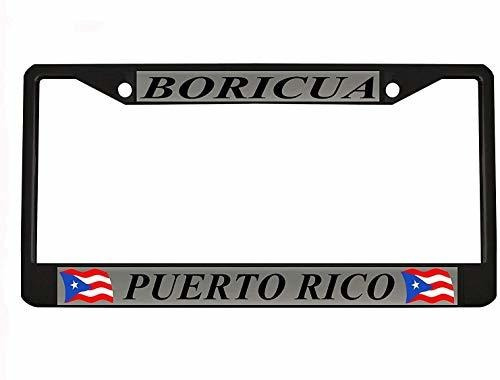 Marco - Boricua Puerto Rico Black Metal Auto License Plate F
