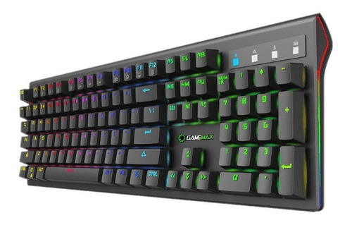 Teclado Gamer Gamemax Kg801 Rgb Mecanico Switch Huano Blue