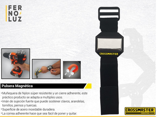 Pulsera Magnética Imán Sujeta Porta Tornillos Tuercas Clavos