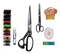 Comprar Set De Merceria Tijeras Modista +enhebrador Hilos Corta Hilo