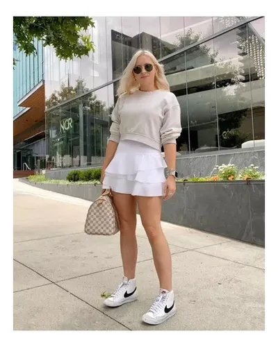 Short falda blanco hotsell