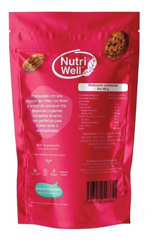 Nutri Well Tostaditas De Arroz Inflado 740g Msi