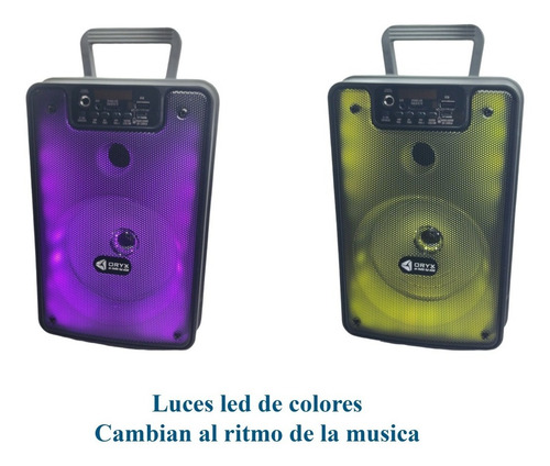 Parlante Portatil Usb Sd Mp3 Bluetooth Karaoke + Microfono