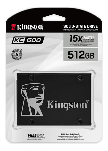 Unidad Ssd Kc600 2.5  512 Gb Serial Ata Iii 3d Tlc