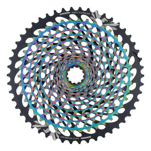 Cassete Sram Xx1 Axs Mod Xg1299 Eagle 10 50 12 Vel Rainbow Cor Preto