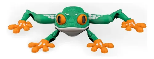 Sapo Articulado Rã Arborícola Olhos Vermelhos Decorativo