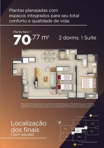 Imagem 14 de 23 de Apartamento Em Barranco, Taubaté/sp De 70m² 2 Quartos À Venda Por R$ 315.000,00 - Ap2124798-s