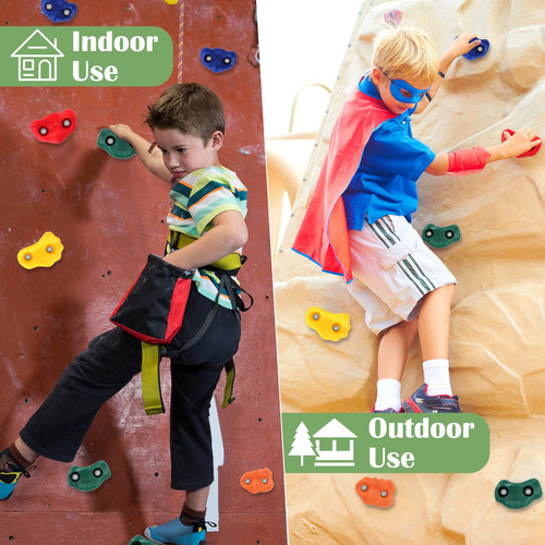 Juego De 25 Agarres De Escalada Kids Para Pared Roca Multico