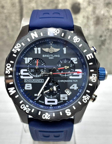 Reloj Breitli 1884 Endurance Azul En Caucho Cuarzo 42 Mm