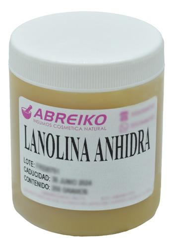  Lanolina Anhidra Pura 250 Gramos Fragancia CARACTERISTICA