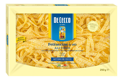 Fideos De Cecco Fettuccine N° 103 Al Huevo 250 Gr. Italia