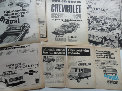 10 Publicidad Chevrolet Pick Up 1970 C10 1966 Brava Revista