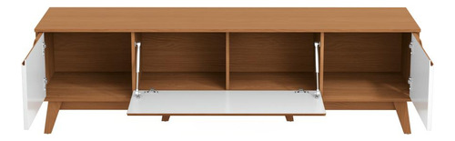 Rack Kappesberg 3 Portas Canela/branco 180cm