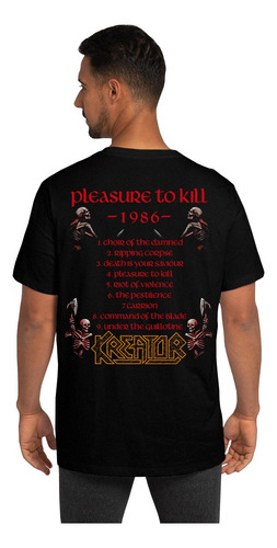 Polera Estampada 3d Kreator 325 Pleasure To Kill