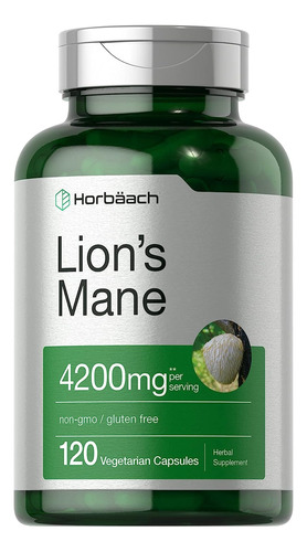 Suplemento Horbaach Lions Mane 4200 Mg 120 Capsulas 