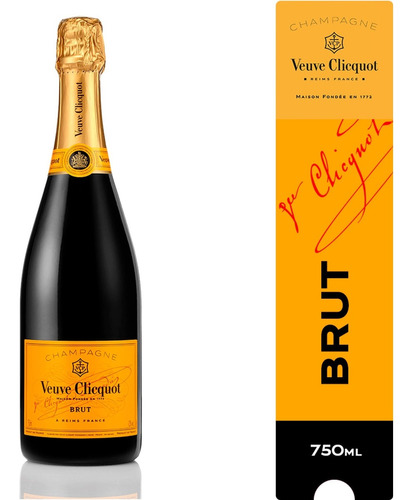 Champagne Francês Branco Brut Veuve Clicquot Pinot C/ Cartucho 750ml