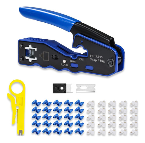 Kit De Herramientas De Crimpado Rj45 Todo En Uno, Crimpadora