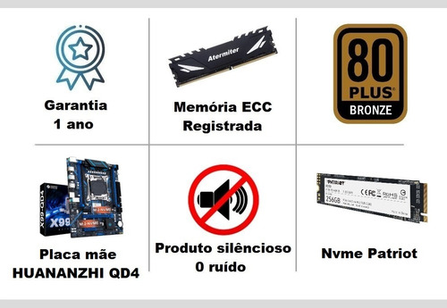 Servidor Xeon E5 2695v4 18 Núcleos 128gb Ram Ecc 256gb Nvme