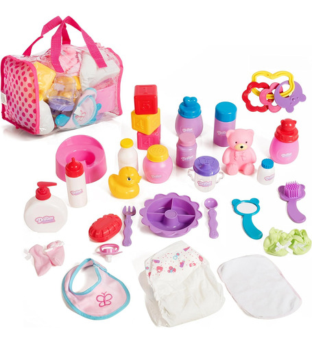 Mommy Me Baby Doll Care Set - Con 30 Accesorios De Muñecas E