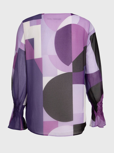 Camisa Print V-nk Morado Calvin Klein Mujer