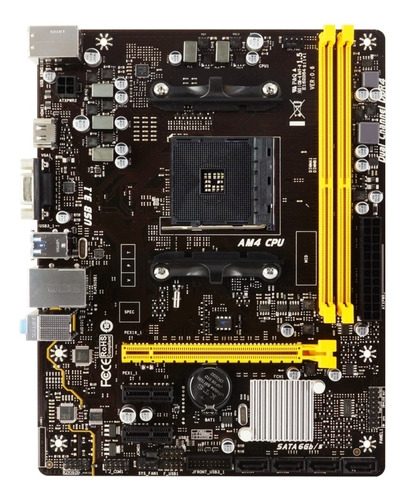 Placa-mãe Biostar P/ Amd Am4 A320m-hn 2xddr4 Matx