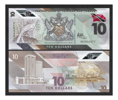Grr-billete De Trinidad Y Tobago 10 Dollars 2020 - Polímero