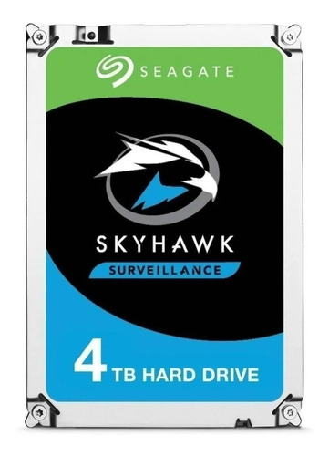 Disco Duro 3.5 Seagate Skyhawk 4tb Sata 3 5400 Rpm 64mb Color Verde