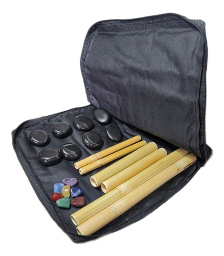 Bolsa Térmica 220v 8 Pedras Quentes 7 Chakras Kit Bambús