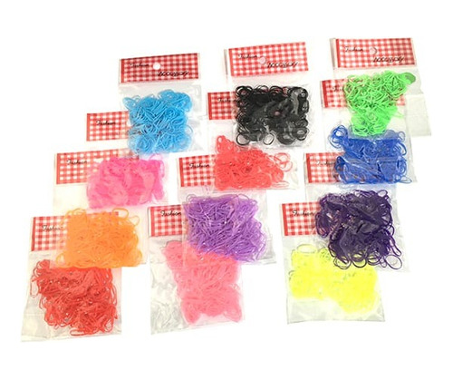 Ligas Para El Cabello Peinados Pack 12 Colores