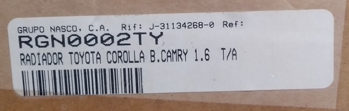 Imagen 6 de 6 de Radiador Corolla Baby Camry Automatico K