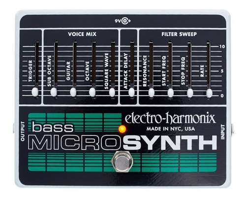 Pedal De Efecto Electro-harmonix Bass Micro Synth Blanco