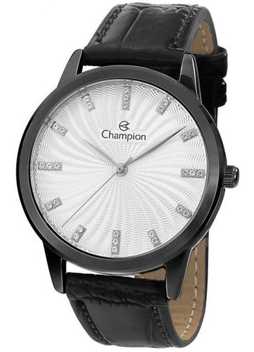 Relógio Champion Feminino Médio Pulseira De Couro  Cn28286m