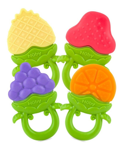 Mordederas De Silicón Nuby Frutas 4pz