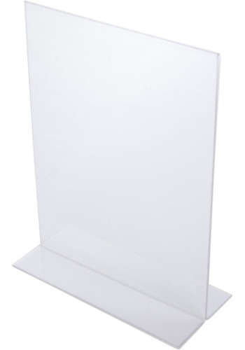 Imagem 2 de 2 de Display Mesa 15x21cm T Invertido Acrílico Vertical Unitário