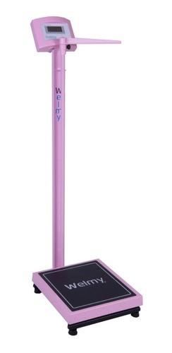 Imagem 1 de 9 de Balança Médica Eletrônica Antropômetro W200a 100g Rosa Welmy
