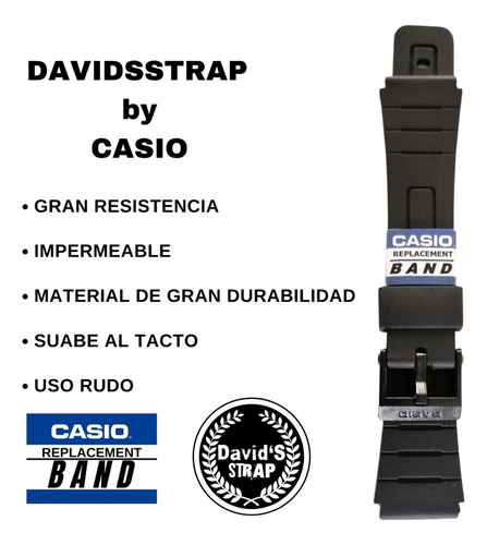 Correa De Caucho Reloj For Casio F-91w De 18mm