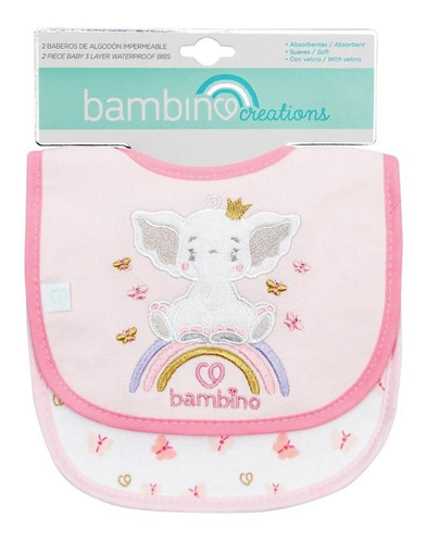 Pack Baberos Impermeables Bambino Niña Elefante