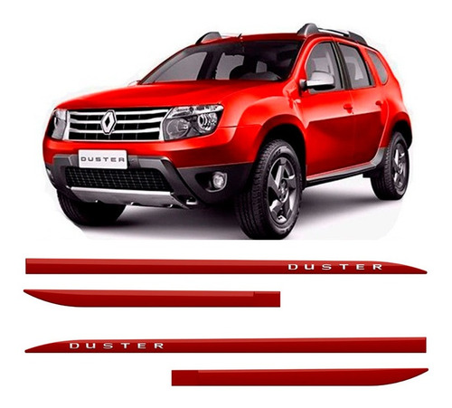 Friso Lateral Renault Duster 2015 A 2022 Vermelho Vivo