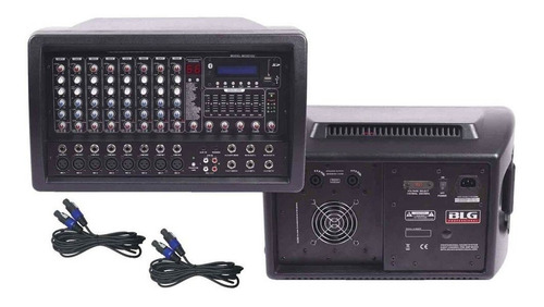 Consola Potenciada 8 Canales 300w Bluetooth Usb BLG Mc82150