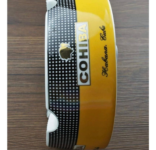 Cenicero De Habanos Cohiba De Colección Extra Grande Amarillo Lisa