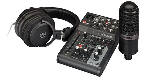 Kit Streaming Ag03mk2 Lspk B Mixer Fone E Microfone Yamaha