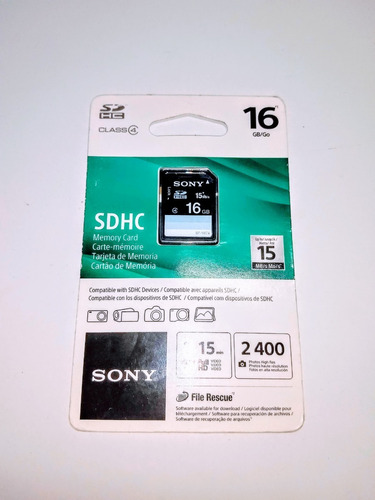 Memoria Sd Sdhc 16gb Clase 4 Sony