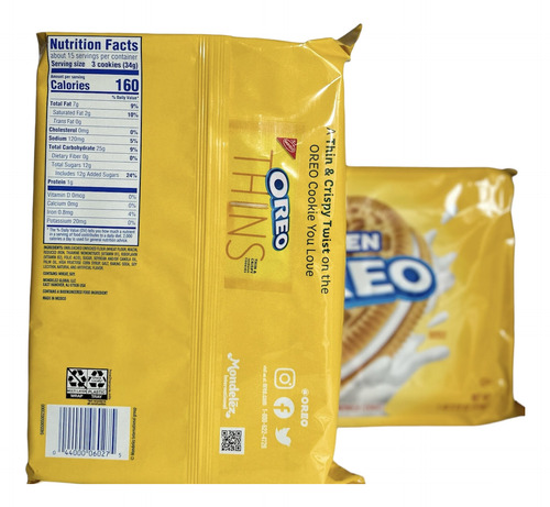 Galletas 2pak Oreo Golden Family Size 536g C/u Importadas