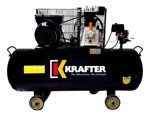 Compresor Krafter 100 Lts 3hp 220v 115psi 8bar Color Negro Fase eléctrica Monofásica Frecuencia 50 Hz/60 Hz