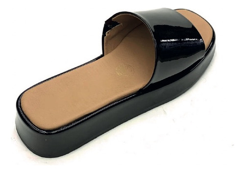 Sandalia Salamandra Slipper Zueco Charol Casual Basica