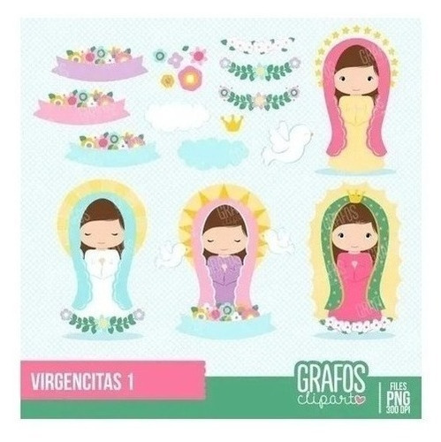 Kit Imprimible Virgencitas Porfi  Img Png
