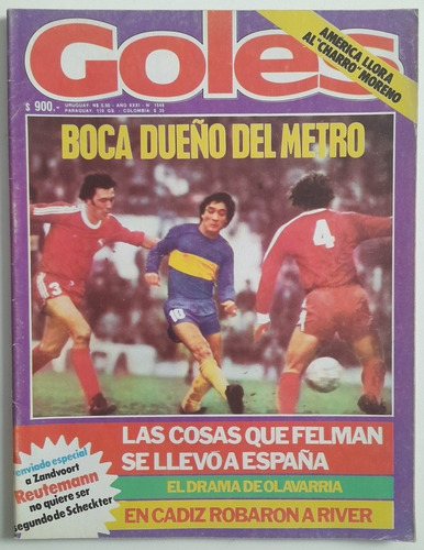 Revista Goles 1548 - Boca Metro 78 - Pedernera Moreno Fs