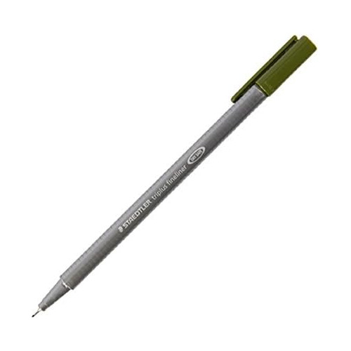 Triplus Fineliner 334-57 Tips - Olive Green 3 Pens