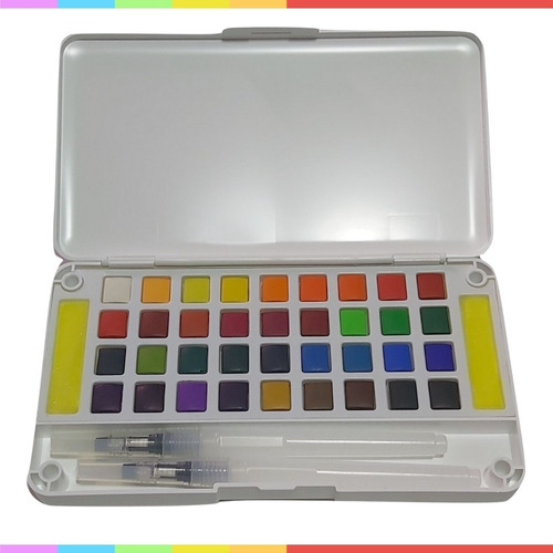 Set Acuarelas Pointer 36 Colores + 2 Pincel De Agua