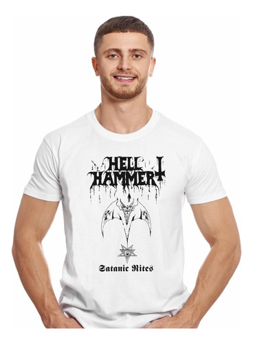 Polera Hellhammer Satanic Rites Metal Impresión Directa